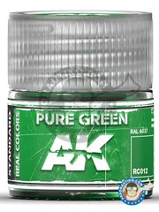 <a href="https://www.aeronautiko.com/product_info.php?products_id=51530">2 &times; AK Interactive: Real color - Verde puro. RAL 6037. 10ml - para todos los kits</a>