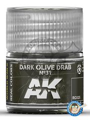 <a href="https://www.aeronautiko.com/product_info.php?products_id=51548">1 &times; AK Interactive: Real color - Dark olive drab. US Army. 10ml - for all kits</a>