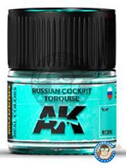 <a href="https://www.aeronautiko.com/product_info.php?products_id=51258">1 &times; AK Interactive: Real color - Color azul turquesa. - bote de 10ml - para todos los kits</a>