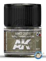 <a href="https://www.aeronautiko.com/product_info.php?products_id=51502">3 &times; AK Interactive: Real color - MNO 2036 Smalt Khaki Avion. 10ml - para todos los kits</a>