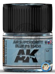 <a href="https://www.aeronautiko.com/product_info.php?products_id=51643">1 &times; AK Interactive: Real color - Air Superiority Blue color FS 35450 - 10ml jar - for all kits</a>