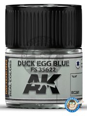 <a href="https://www.aeronautiko.com/product_info.php?products_id=51540">1 &times; AK Interactive: Real color - Color azul huevo de pato. FS 35622 - bote de 10ml - para todos los kits</a>