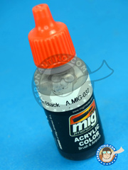 AMMO of Mig Jimenez: Acrylic paint - Satin Black - 17ml image