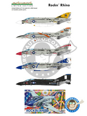 Eduard: Airplane kit 1/48 scale - McDonnell Douglas F-4 Phantom II J - US Navy (US0); USAF (US2) - different locations image