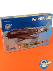 Eduard: Maqueta de avión escala 1/72 - Focke-Wulf Fw 190 Würger A-8 / R2 - Achmer, early summer 1943. (DE2) - piezas de plástico, calcas de agua y manual de instrucciones image
