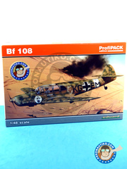 Eduard: Airplane kit 1/48 scale - Messerschmitt Bf 108 Taifun - Achmer, early summer 1943. (DE2) - Luftwaffe - plastic parts, water slide decals and assembly instructions image