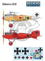 Eduard: Maqueta de avión escala 1/48 - Albatros Flugzeugwerke D.III - Luftwaffe (DE0) - Primera Guerra Mundial - piezas de plástico, calcas de agua y manual de instrucciones image