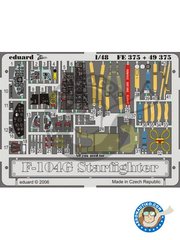 <a href="https://www.aeronautiko.com/product_info.php?products_id=51243">1 &times; Eduard: Fotograbados escala 1/48 - F-104G Starfighter | Cockpit set - fotograbados a todo color - para kits de Hasegawa</a>