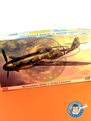 Hasegawa: Maqueta de avión escala 1/48 - Messerschmitt Bf 109 F-4 - September 1940 (DE2) - Luftwaffe - piezas de plástico, calcas de agua y manual de instrucciones image