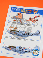 Kits World: Marking / livery 1/32 scale - North American P-51 Mustang F-6D F-6C Tactical-photo reconnaissance - USAF (US7) - USAF - water slide decals and assembly instructions - for Tamiya reference TAM60322 image