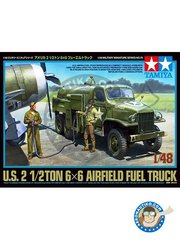 <a href="https://www.aeronautiko.com/product_info.php?products_id=51415">2 &times; Tamiya: Maqueta vehculo militar escala 1/48 - U.S. 2 1/2TON 6x6 Airfield Fuel Truck - piezas de plstico, calcas de agua y manual de instrucciones</a>
