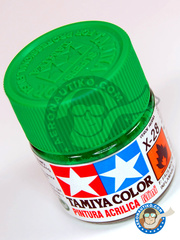 <a href="https://www.aeronautiko.com/product_info.php?products_id=13090">1 &times; Tamiya: Pintura acrlica - Verde Hierba X-28 | Park Green - para todos los kits</a>