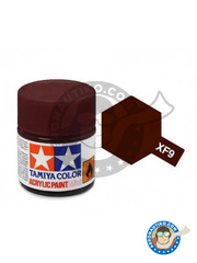 Tamiya: Acrylic paint - Burdeos red - XF-9 - for all kits image