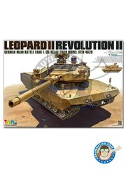 <a href="https://www.aeronautiko.com/product_info.php?products_id=51404">1 &times; Tiger Model: Tank kit 1/35 scale - LEOPARD II REVOLUTION II MBT - metal parts, photo-etched parts, plastic parts, water slide decals and assembly instructions</a>