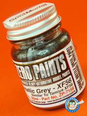<a href="https://www.aeronautiko.com/product_info.php?products_id=17665">1 &times; Zero Paints: Paint - Metallic Grey similar to XF-56 - 30ml - for Airbrush</a>