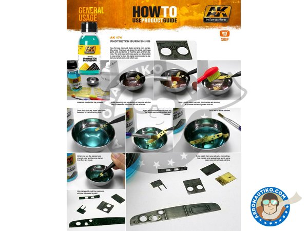 Image 1: Líquido oscurecedor de fotograbados. Photoetched burnishing. | Disolvente fabricado por AK Interactive (ref. AK-174)