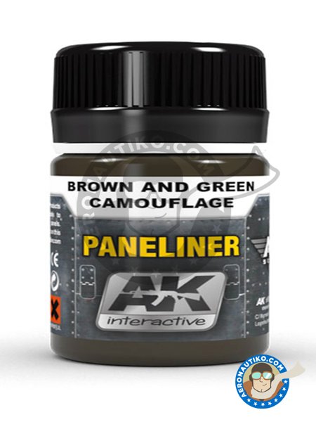 Paneliner for brown and green. | AK Weathering efect product manufactured by AK Interactive (ref. AK-2071) image