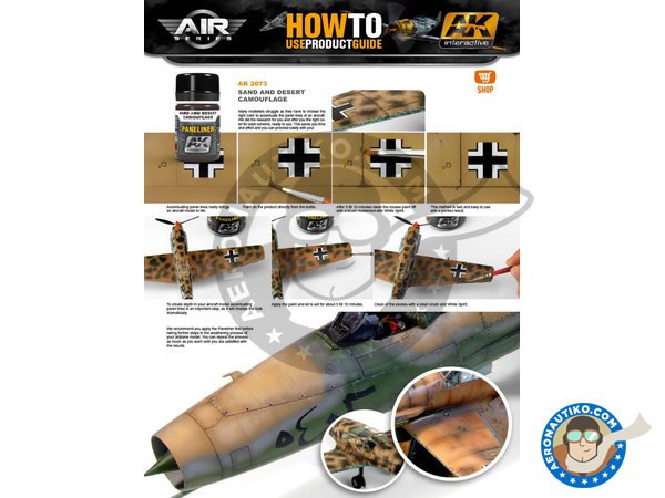 Image 1: Panelado para camuflaje desértico y árido. Paneliner for san and desert camouflage. | Air Series fabricado por AK Interactive (ref. AK-2073)