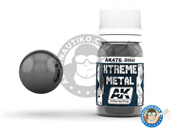 Image 1: Acero | Pintura Xtreme metal fabricado por AK Interactive (ref. AK-476)
