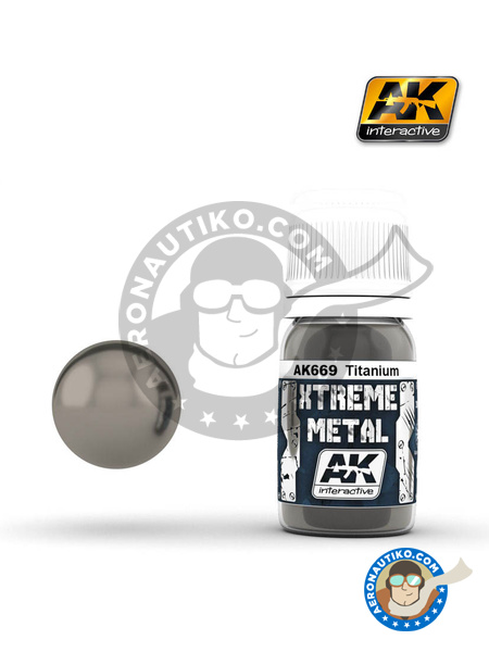 Titanium | Xtreme metal paint manufactured by AK Interactive (ref. AK-669) image