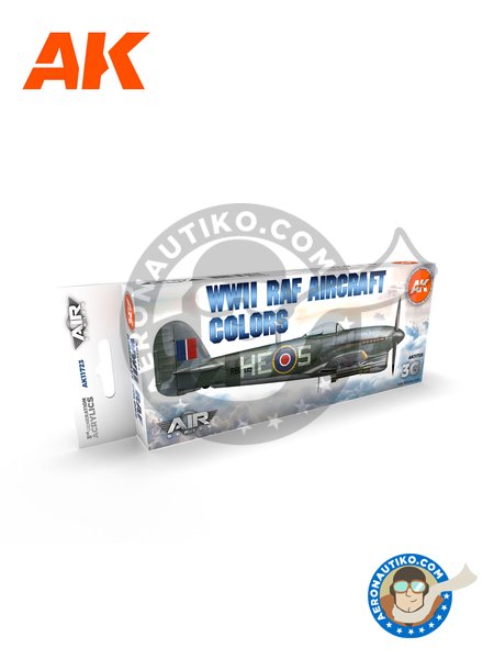 WWII RAF Aircraft Colors  - 3G Acrilics | Paints set manufactured by AK Interactive (ref. AK11723) image