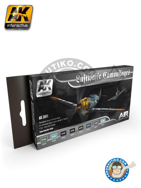 Luftwaffe paint set | Air Series Set manufactured by AK Interactive (ref. AK2001) image