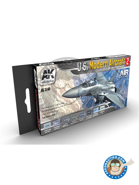 Color set by U.S. MODERN AIRCRAFT 2 | Air Series Set manufactured by AK Interactive (ref. AK2140) image