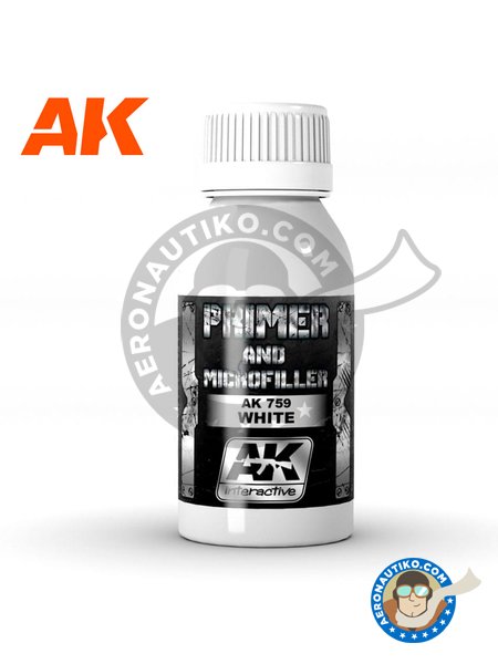 WHITE PRIMER AND MICROFILLER | Primer manufactured by AK Interactive (ref. AK759) image