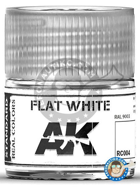 Flat White RAL 9003. 10ml | Real color manufactured by AK Interactive (ref. RC004) image