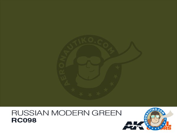 Image 1: Color verde ruso. | Real color fabricado por AK Interactive (ref. RC098)
