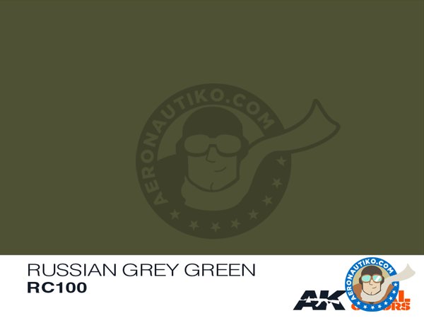 Image 1: Color gris verdoso ruso. | Real color fabricado por AK Interactive (ref. RC100)