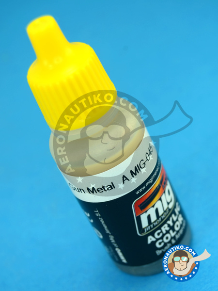Gun Metal  - 17ml | Acrylic paint manufactured by AMMO of Mig Jimenez (ref. A.MIG-0045) image