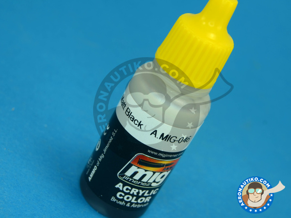Image 1: Matt Black - 17ml | Acrylic paint manufactured by AMMO of Mig Jimenez (ref. A.MIG-0046)