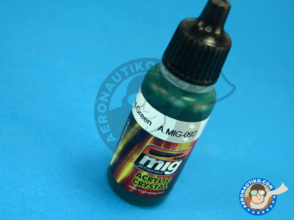 Image 1: Crystal Green - 17ml | Acrylic paint manufactured by AMMO of Mig Jimenez (ref. A.MIG-0092)