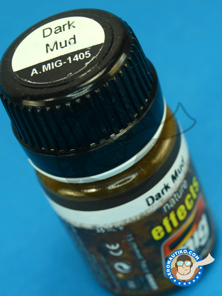 Dark Mud - 35mL - Nature Effects | Enamel paint manufactured by AMMO of Mig Jimenez (ref. A.MIG-1405) image