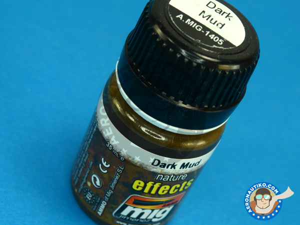 Image 1: Barro oscuro - Dark Mud - 35mL - Nature Effects | Pintura esmalte fabricado por AMMO of Mig Jimenez (ref. A.MIG-1405)
