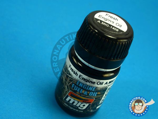 Image 1: Fresh Engine Oil - 30ml - Engine Fuel & Oil | Enamel paint manufactured by AMMO of Mig Jimenez (ref. A.MIG-1408)