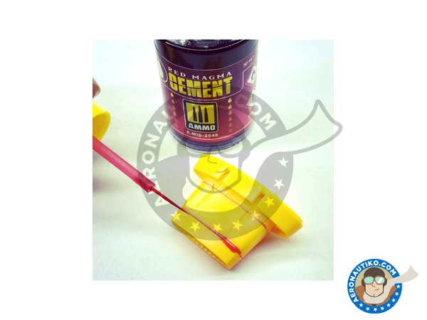 Image 1: Red Magma Cement | Glue manufactured by AMMO of Mig Jimenez (ref. A.MIG-2046)