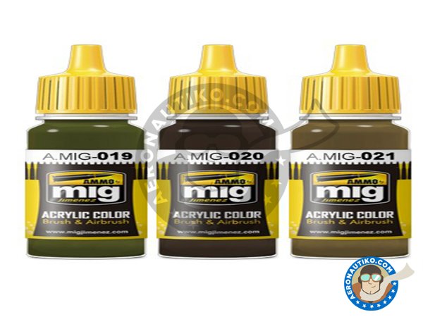 Image 1: Colors set of AFV russian WWII | Smart Set | Paints set manufactured by AMMO of Mig Jimenez (ref. A.MIG-7136)