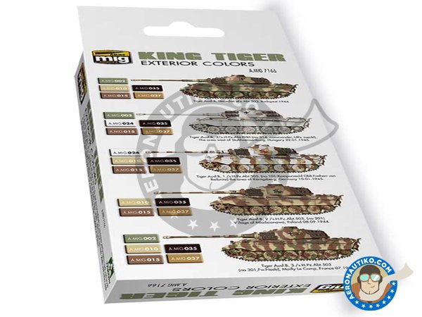 Image 1: King Tiger exterior colors Vol.2 | Paints set manufactured by AMMO of Mig Jimenez (ref. A.MIG-7166)