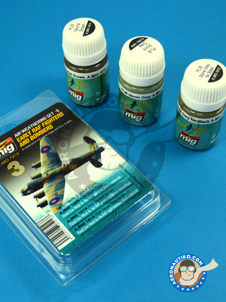 Early RAF Fighters and Bombers color set | Air weathering Set | Paints set manufactured by AMMO of Mig Jimenez (ref. A.MIG-7416) image