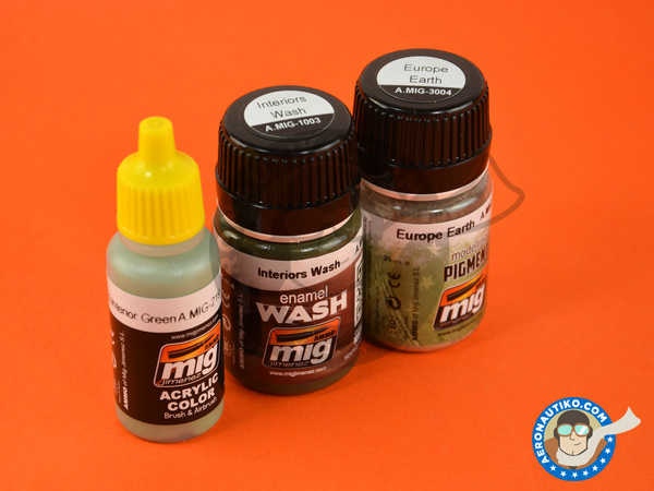 Image 1: WWII British cockpits | Color Set | Paints set manufactured by AMMO of Mig Jimenez (ref. A.MIG-7432)