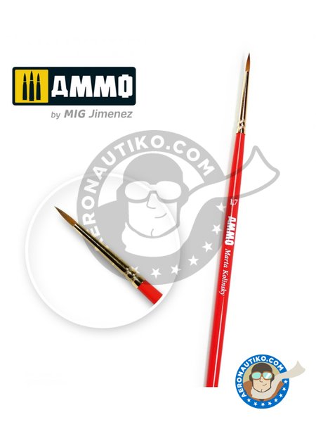 1.7 AMMO Marta Kolinsky Brush | Brush manufactured by AMMO of Mig Jimenez (ref. A.MIG-8713) image
