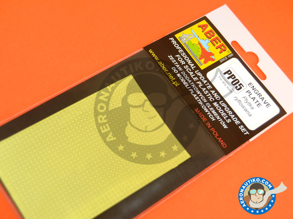 Image 1: Engrave plates with anti-slip texture #5 - 90x60 mm | Engraved plate manufactured by Aber (ref. PP05)