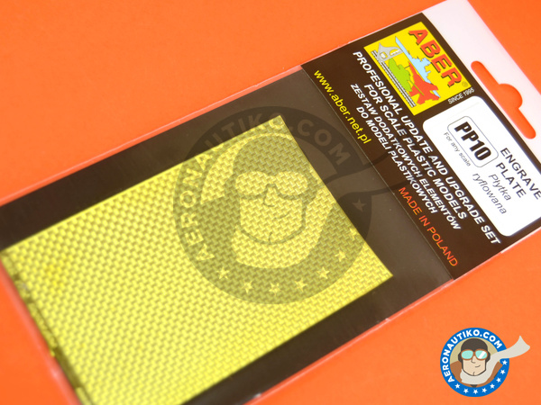 Image 2: Engrave plates with anti-slip texture #10 - 90x60 mm | Engraved plate manufactured by Aber (ref. PP10)