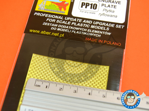 Image 4: Engrave plates with anti-slip texture #10 - 90x60 mm | Engraved plate manufactured by Aber (ref. PP10)