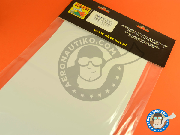 Image 1: Polystyrene plates - 195x315x0,25 mm | Polystyrene plastic sheets manufactured by Aber (ref. PS-1)