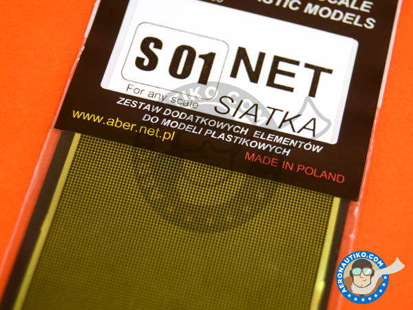 Image 2: Square grid - 80x45 mm - 0,5x0,5 mm | Mesh manufactured by Aber (ref. S01)