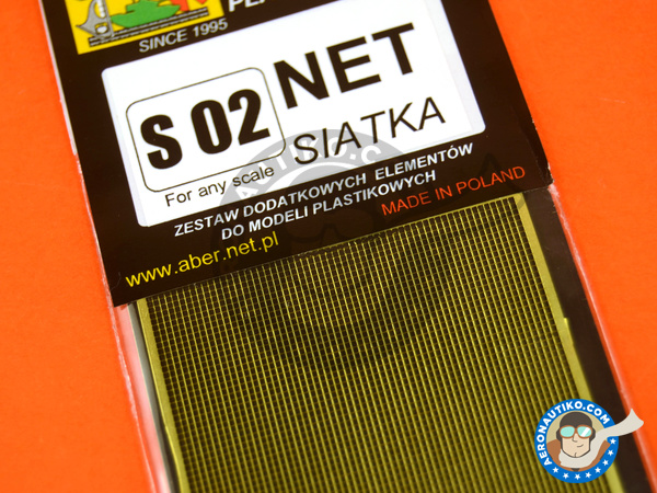 Image 2: Square grid - 80x 45 mm - 0,7x0,7 mm | Mesh manufactured by Aber (ref. S02)