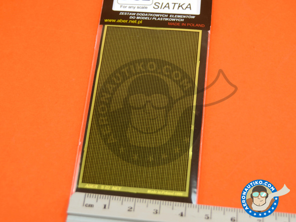 Image 6: Square grid - 80x 45 mm - 0,7x0,7 mm | Mesh manufactured by Aber (ref. S02)